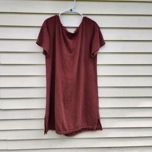 Eileen Fisher Waffle Texture Dress Size Large